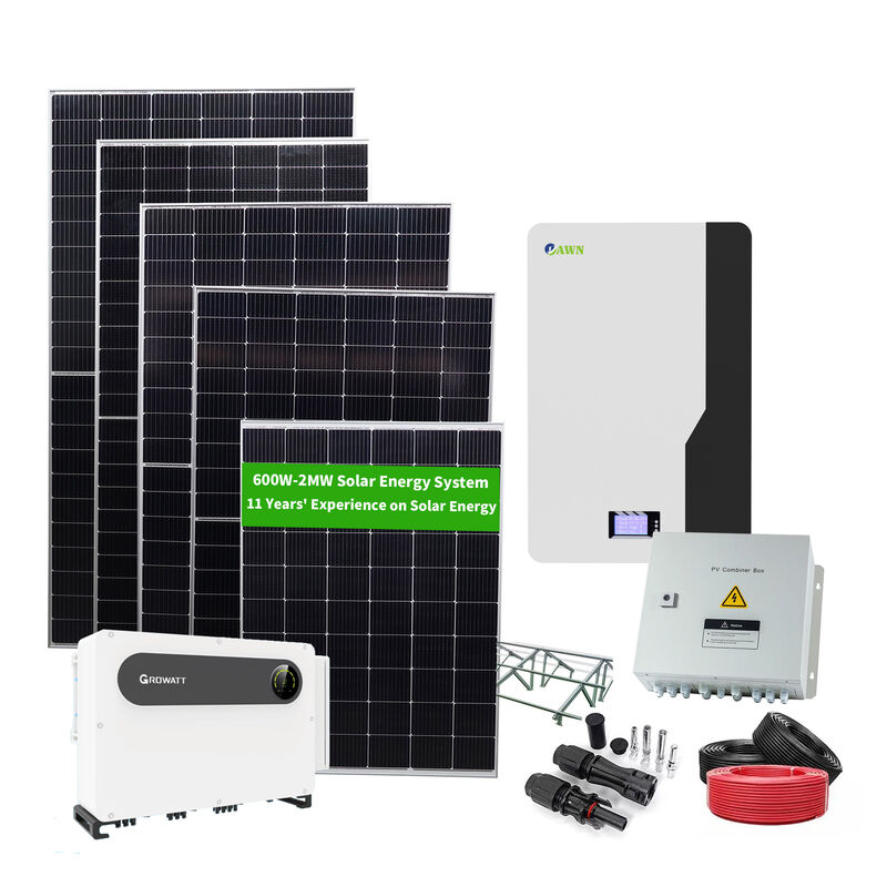 Half Cut Panels Complete Set Hybrid Solar Power Inverter 8kw on off ...
