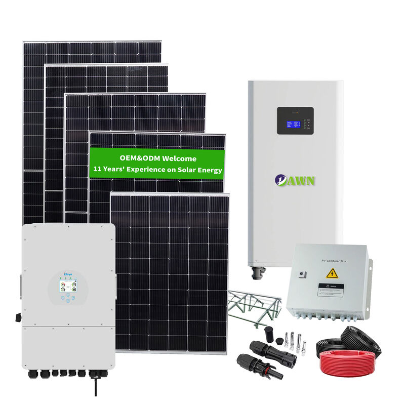 5kw 10kw 15kw 20kw Home Hybrid Solar Power System Panels Battery ...