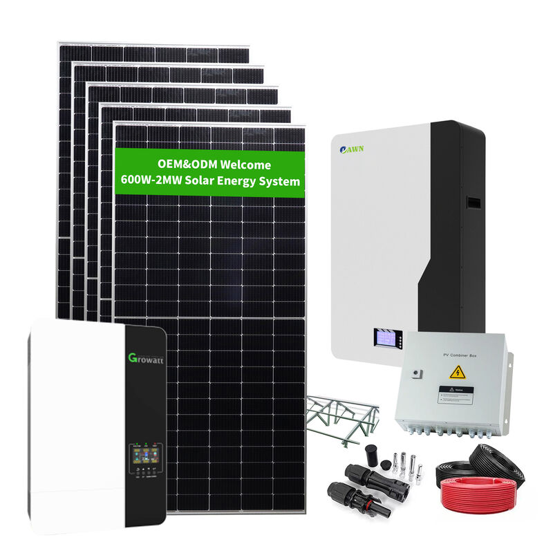 12KW Complete Off Solar System for Home 12kw with Panels Battery Inverter and Bracket Complete Solar